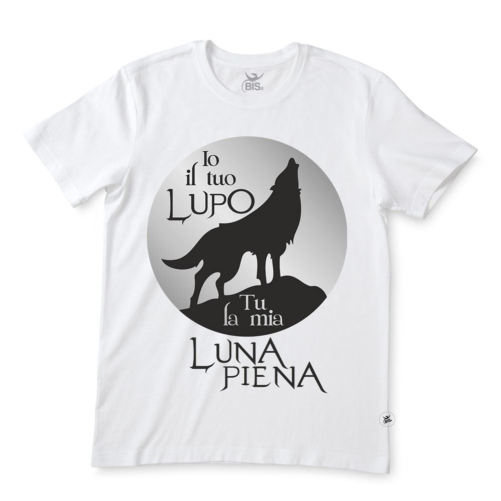 T-shirt uomo "Io il tuo lupo, tu la mia luna piena"