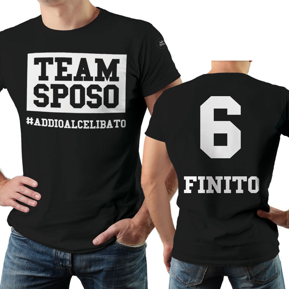 T-shirt uomo "TEAM SPOSO - 6 FINITO"