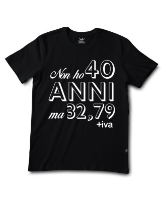 T-shirt uomo mezza manica Non ho 40 anni ma 32,79+iva