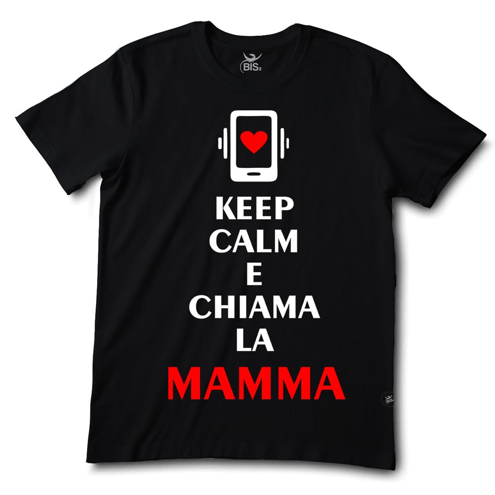 T-shirt uomo mezza manica "Keep calm e chiama la mamma"