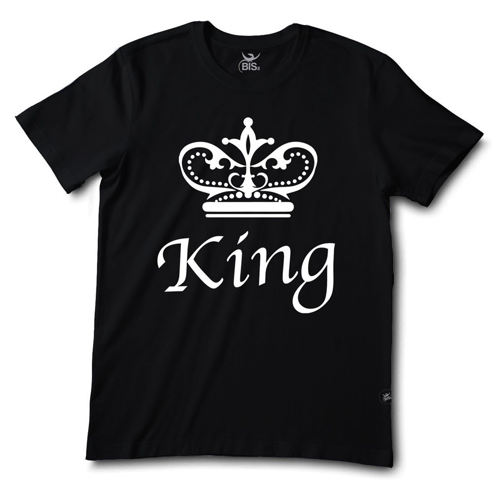 T-shirt uomo mezza manica stampa King