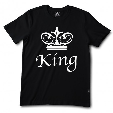 T-shirt uomo mezza manica stampa King
