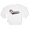 Little Girl Christmas Sweatshirt "Princess", glitter bow