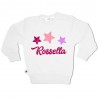 Felpa bimba stampa GLITTER con stelline e nome