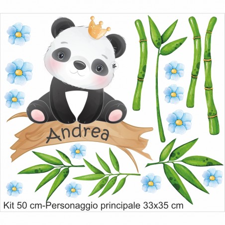 Adesivi murali "Panda" maschio 50cm