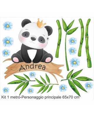 Adesivi murali "Panda" maschio 1mt