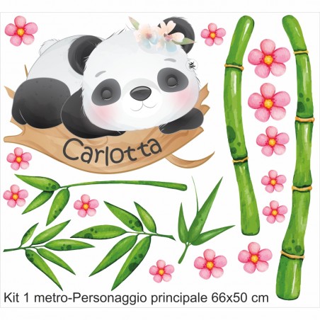 Adesivi murali "Panda" femmina 1 mt