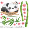 Adesivi murali "Panda" femmina 1 mt