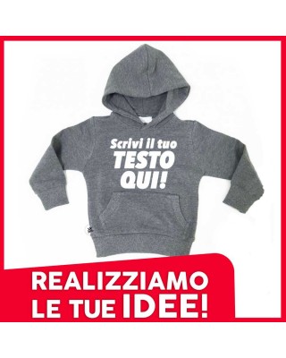 Felpa PERSONALIZZABILE NEONATI E BAMBINI con cappuccio e marsupio