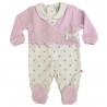 Tutina neonata invernale con trama cuori in glitter