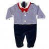 Winter Newborn jumpsuit, with hearts + "I'm daddy's meatball" print.