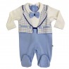 Winter Newborn jumpsuit, with hearts + "I'm daddy's meatball" print.