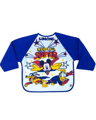 Bavaglino con maniche "Super Mickey" blu