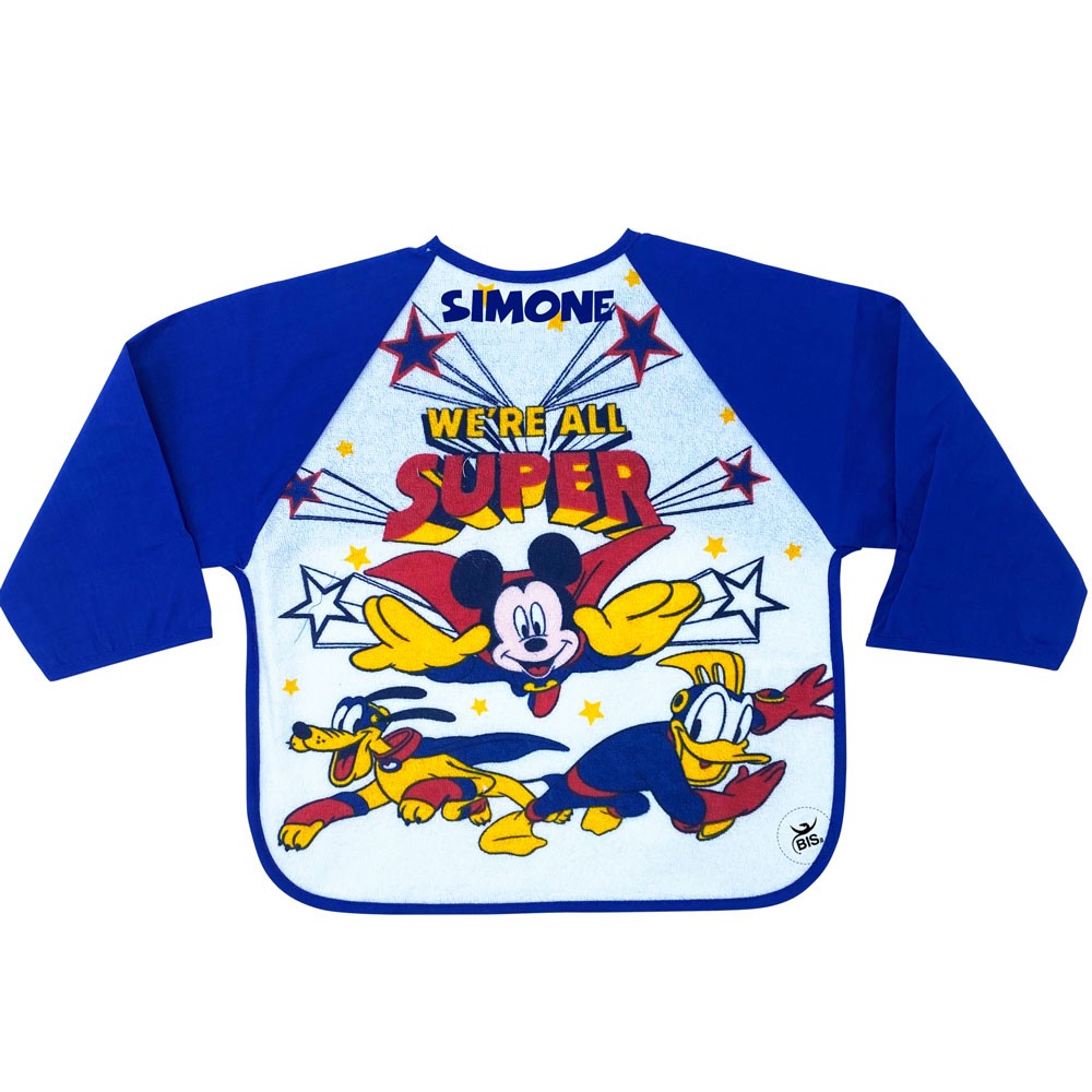 Bavaglino con maniche "Super Mickey" blu