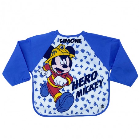 Bavaglino con maniche "Super Mickey"  azzurro
