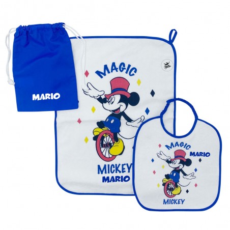 Kit Asilo plastificato "Magic Mickey" blu