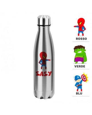 "Super SPIDER" stainless steel thermal bottle, to customize with name