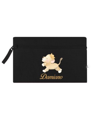 Astuccio porta penne "Little Lion"  nero