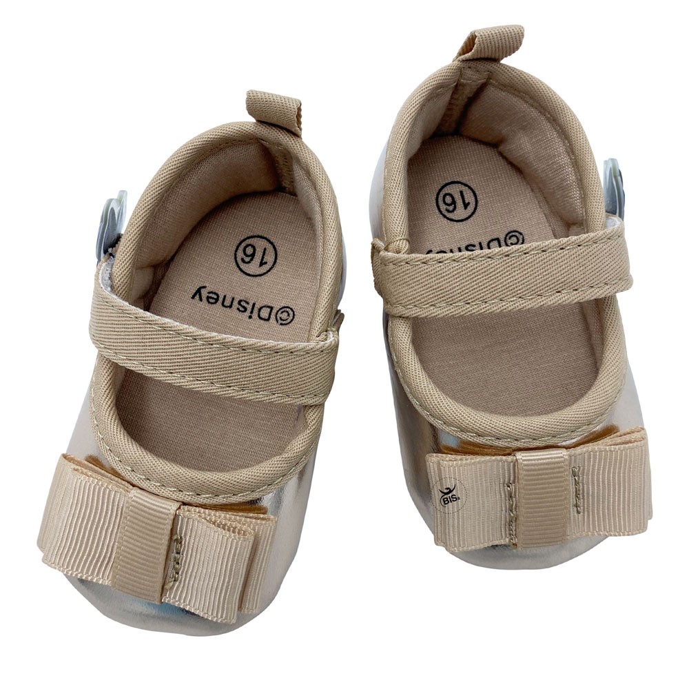 Ballerine neonata oro "Minnie" con fiocco