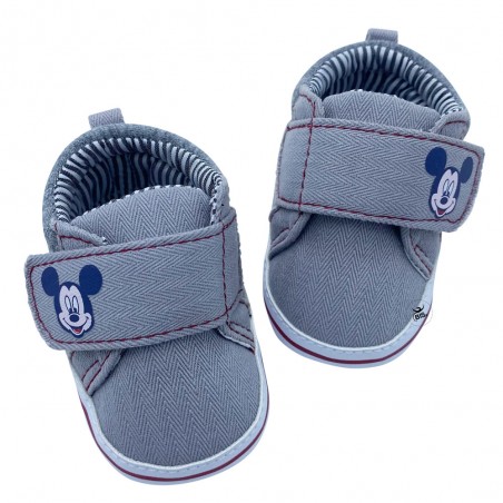 Scarpine grigie da culla "Mickey mouse"