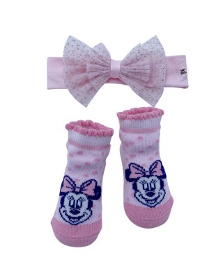 "Minnie" newborn flat shoes with bow