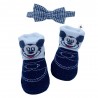 "Minnie" newborn flat shoes with bow