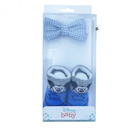 Set disney calzini e papillon Topolino azzurro