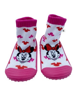 Calzini Minnie antiscivolo con gomma bianco