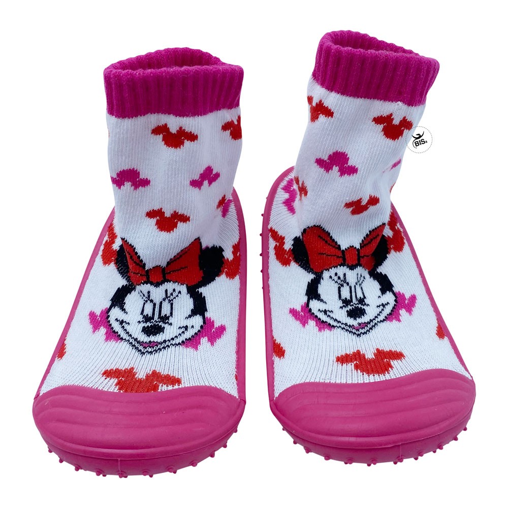 Calzini Minnie antiscivolo con gomma bianco