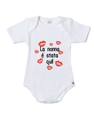 Body neonato/a "La nonna è stata qui"