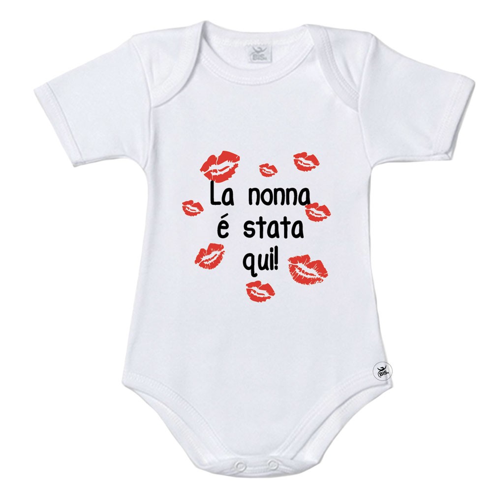 Body neonato/a "La nonna è stata qui"