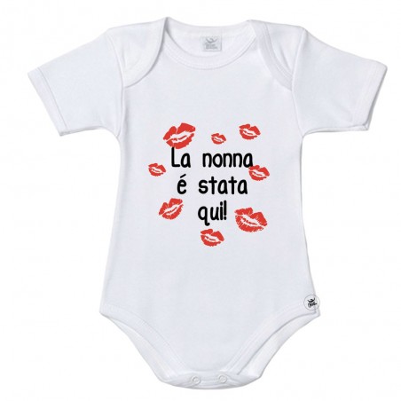 Body neonato/a "La nonna è stata qui"
