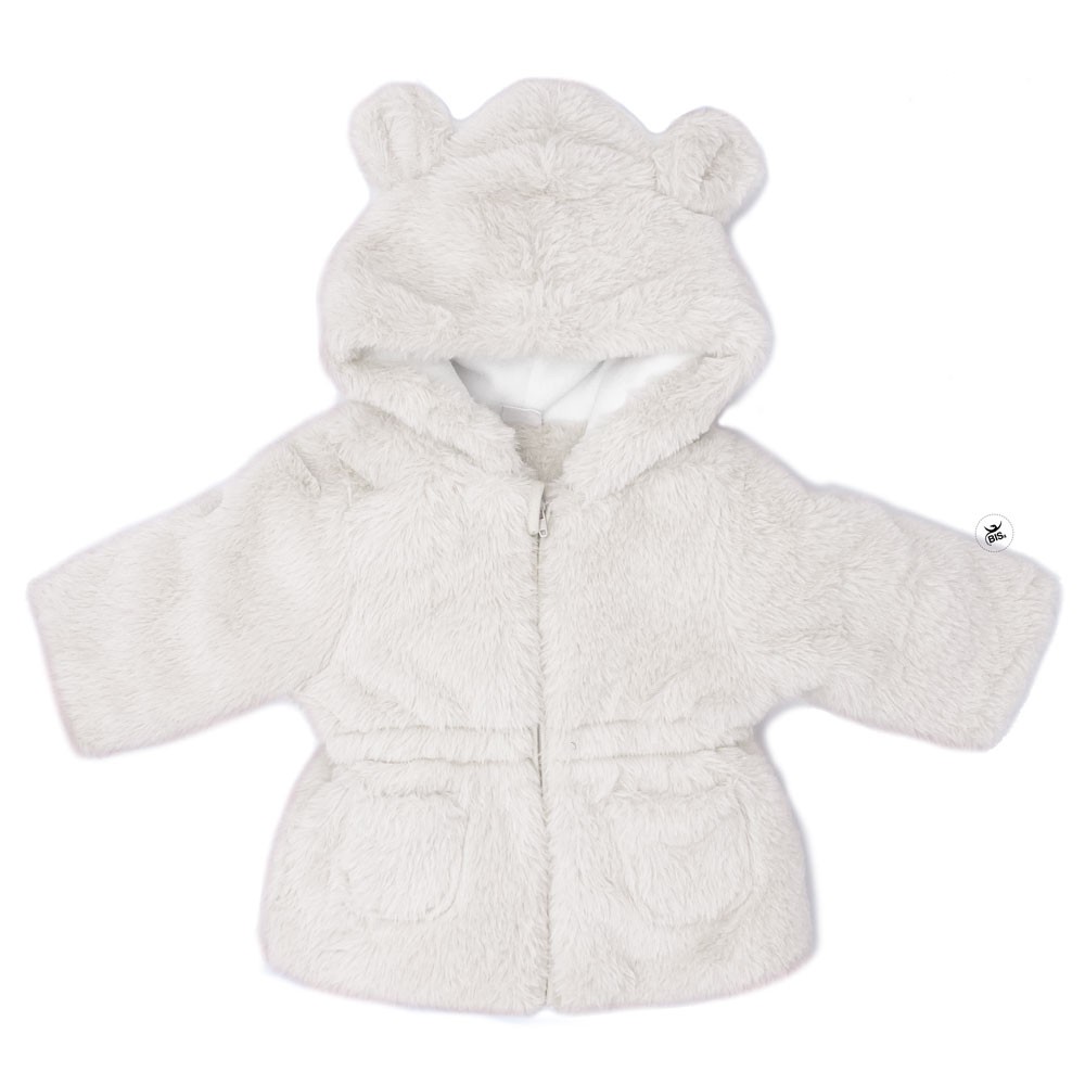Pile Per Bambini 0-2 Anni Giubbotto Neonato Con Cappuccio Giacca In Pile Per Bambini E Bambine Con Orecchie Orso Calda Giacca Cartoon Calda Capispalla Autunno Invernale In Fleece Neonati 0-24 Mesi (01-Grey
