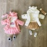 outfit natalizio neonata pelliccia