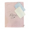 copertina ciniglia trama lurex argento personalizzabile con nome