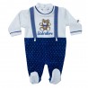 Winter Newborn jumpsuit, with hearts + "I'm daddy's meatball" print.