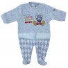 Tutina neonato ciniglia "Mickey Little Prince" grigio