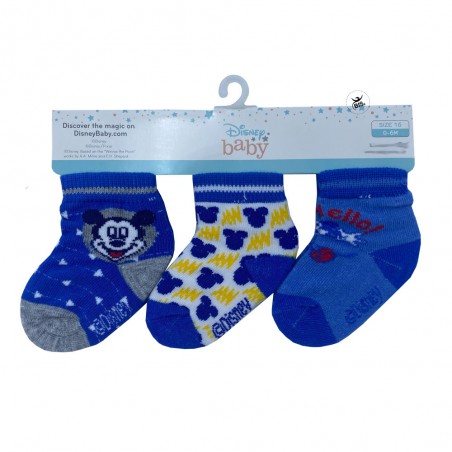 Tris calzini invernali "Michey Mouse" blu royal