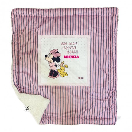 Trapunta lettino "Minnie little girl" da personalizzare con nome