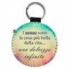 Rounded Eco-leather keychain, Customizable