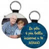 Rounded Eco-leather keychain, Customizable