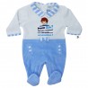 Winter Newborn jumpsuit, with hearts + "I'm daddy's meatball" print.