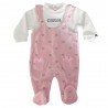 Winter Newborn jumpsuit, with hearts + "I'm daddy's meatball" print.