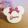 Addobbo in legno da personalizzare con nome in glitter