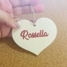 Addobbo in legno da personalizzare con nome in glitter