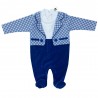 Winter Newborn jumpsuit, with hearts + "I'm daddy's meatball" print.