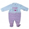 Winter Newborn jumpsuit, with hearts + "I'm daddy's meatball" print.