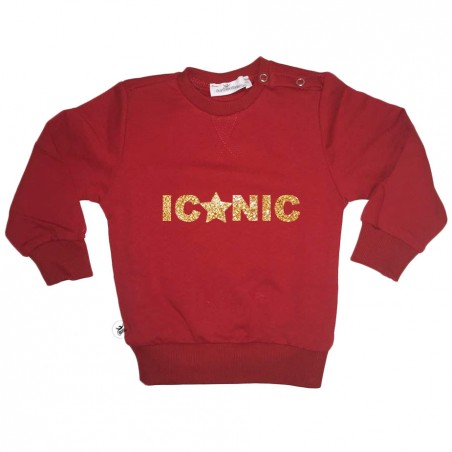 Felpa Bimba con stampa glitter "Iconic"