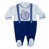 Winter Newborn jumpsuit, with hearts + "I'm daddy's meatball" print.