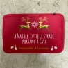 Zerbino/Tappeto da interni "A Natale tutte le strade portano a casa" rosso